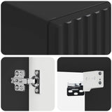 Wall-mounted Bathroom Cabinet Black 33 x 34.5 x 160 cm 890643