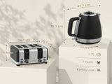 Stainless Steel Kettle and Toaster Set, 1.7L 3000W Rapid Boil Jug Kettle with UK Strix Thermostat, T3398P378834