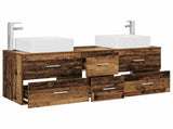 Bathroom Cabinet Set 3 pcs Old Wood 49.5 x 41 x 63 cm 3405833