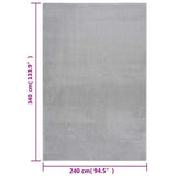 Shaggy Rug Grey 240x340 cm Polyester 353829