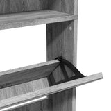 Shoe Cabinet with Mirror 4-Layer Grey Sonoma 63x17x134 cm 3228278