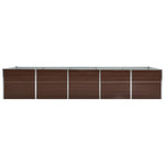 Garden Raised Bed Galvanised Steel 400x80x77 cm Brown 47062