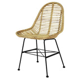Dining Chairs 6 pcs Natural Rattan 275498