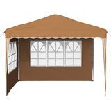 Pop-up Party Tent 288 x 288 x 245 cm Beige Oxford Fabric 42019760