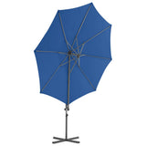 Cantilever Garden Parasol Azure blue Fabric Large Tiltable 46999