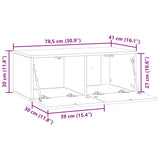 Wall-Mounted TV Cabinet Concrete Grey 78.5 x 41 x 30 cm 898348