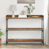 Console Table with Shelf with Storage Old wood 100 x 30 x 80 cm 863567