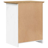 Bedside Cabinet BODO Brown 53x38.5x66 cm Solid Wood Pine 355054