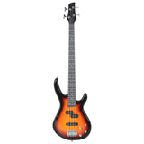 Electric Bass Guitar for Beginner with Bag Brown and Black 4/4 46" 70183