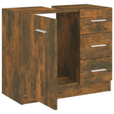 Sink Cabinet Smoked Oak 63x30x54 cm Engineered Wood 815630