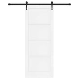 Sliding Door ORKDAL 83 x 211 cm Engineered Wood White and Black 3450230