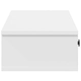 Wall Shelf with Drawers White 60x28x15 cm Engineered Wood 859941