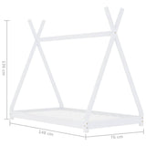Kids Bed Frame White Solid Pine Wood 70x140 cm 283358