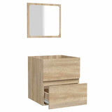 Bathroom Cabinet with Mirror Sonoma Oak Engineered Wood 804866