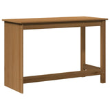 Desk Honey Brown 112 x 50 x 75 cm Solid Pine Wood 42028372