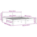 Bed Frame without Mattress 180x200cm Super King Size 810510