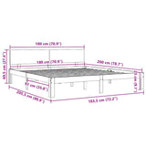 Bed Frame without Mattress 180x200cm Super King Size 810510