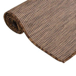 ZNTS Outdoor Flatweave Rug 160x230 cm Brown 340790