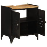 Bathroom Sink Cabinet 55x35x60 cm Iron and Solid Wood Mango 358564