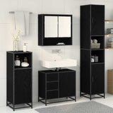 Bathroom Furniture Set 3 pcs Black Oak Engineered Wood 3402550