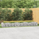 Arched Gabion Raised Bed 400x100x50 cm Galvanised Iron 153551