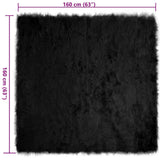 Faux Sheepskin Rug TAFALLA Black 160 x 160 cm Polyester 42021576