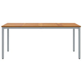 Outdoor Table Natural and Grey 180 x 90 x 75 cm 4010616
