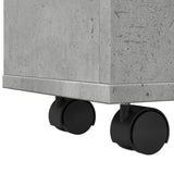 Narrow Bathroom Cabinet with Wheels Concrete Grey Engineered Wood 855271