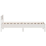 Bed Frame without Mattress White 100x200 cm Solid Wood Pine 842759
