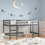 ZNTS Kids' Loft Bed without Mattress with Ladder Black 80x200 cm 835897