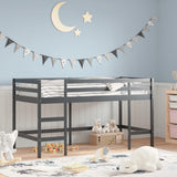 ZNTS Kids' Loft Bed without Mattress with Ladder Black 80x200 cm 835897