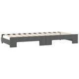 Daybed with Trundle without Mattress Dark Grey 90x190 cm Single 3197706