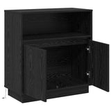 LED Sideboard Black Oak 71 x 34.5 x 75 cm Engineered Wood 869651