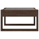 Coffee Table with Infinity LED Brown Oak 50x53x30 cm 847629