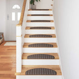 Self-adhesive Stair Mats 15 pcs Brown 65 x 21 x 4 cm 42011445
