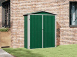 Garden Shed Green 116x45x175 cm Galvanised Steel 46301