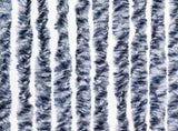 Insect Curtain Blue, White and Silver 90x220 cm Chenille 284274