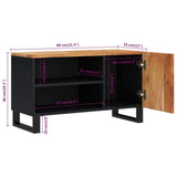 TV Cabinet 80x33x46 cm Solid Wood Acacia&Engineered Wood 351963
