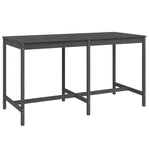 9 Piece Garden Bar Set Grey Solid Wood Pine 3157819