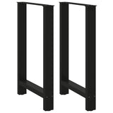 Bar Table Legs Black 2 pcs 60x cm Steel 4013332