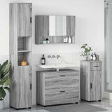 Bathroom Furniture Set with Drawer with Shelf 4 pcs Grey Sonoma 3393059