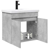 Bathroom Vanity Unit with Tap Concrete Grey 61 x 40 x 74.5 cm 889540