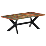 ZNTS Dining Table 200x100x75 cm Solid Reclaimed Wood 247429