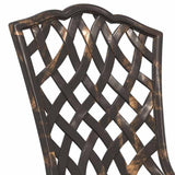 Garden Bistro Set 3 pcs Bronze Aluminium 42002390