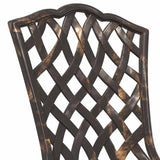 Garden Bistro Set 3 pcs Bronze Aluminium 42002390