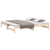 Day Bed Natural Wood Solid pine wood Double Pull-Out Day Bed 823399