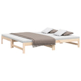 ZNTS Pull-out Day Bed without Mattress 2x cm Solid Wood Pine 823404