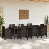 Garden Table Brown 250 x 100 x 73 cm Poly Rattan 871693