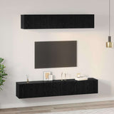 TV Cabinet Set 5 pcs Black Oak Engineered Wood 3393214
