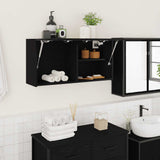 Bathroom Wall Cabinet Black 80x25x40 cm Engineered Wood 860086